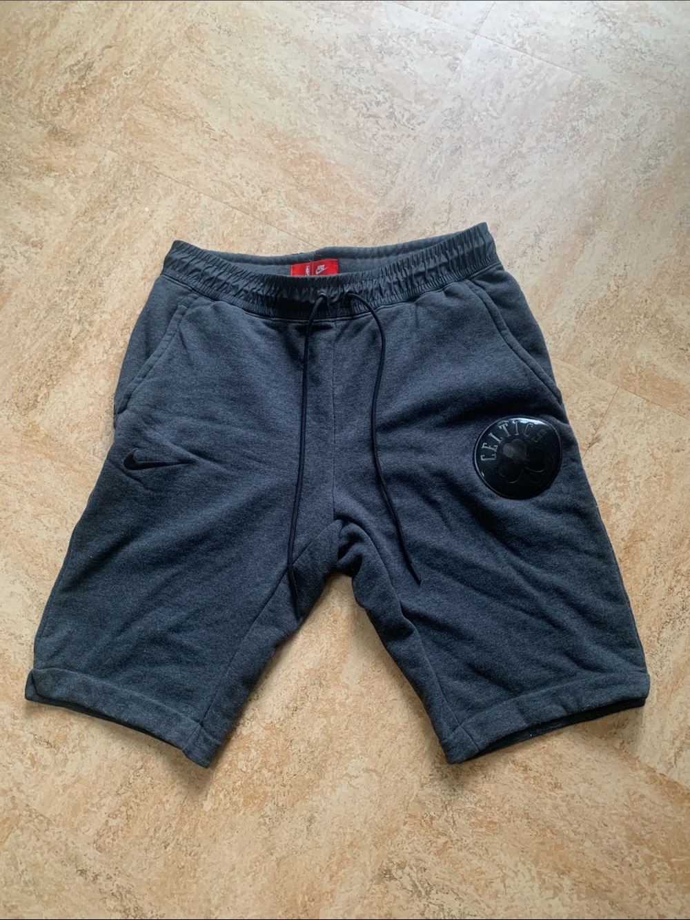 Nike Celtics jogger tech shorts shamrock clover blackout  grey black charcoal